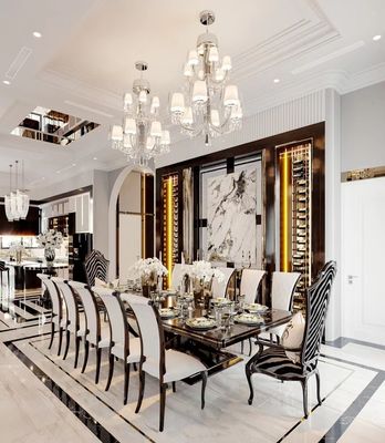 kopen Van het het Restaurantmeubilair van het luxehotel van de het Metaalrots Rechthoekige van het de Plaathotel Eettafel 8 10 Stoelen online manufacture