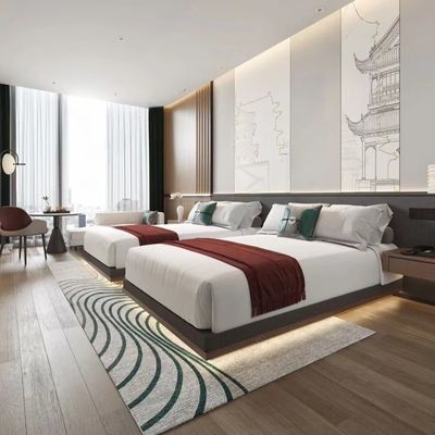 kopen Van het de Slaapkamermeubilair van het luxe het Moderne Hotel van de de Reeksenokkernoot Aangepaste Triplex van het het Vernisjebed E1 online manufacture