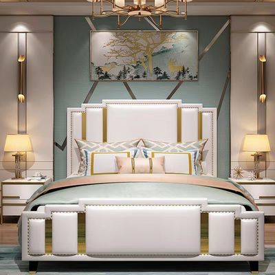 kopen Beklede het Meubilair Hydraulische Lift van de Hotelslaapkamer op het Bed van het Opslagleer online manufacture
