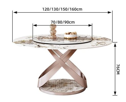 kopen Lichte Luxe Moderne Marmeren Rondetafel met de Eettafel van het Draaischijfhuishouden online manufacture