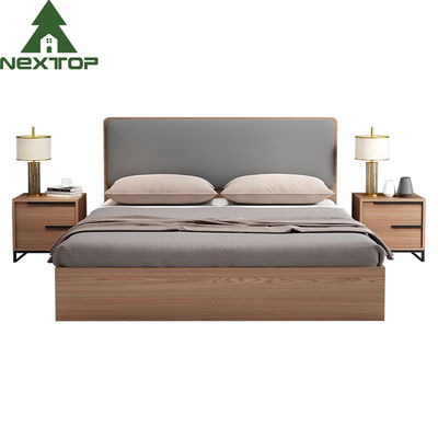 kopen Moderne hotelkamermeubelen Houten structuur Dubbele berging Bed Voor thuis online manufacture