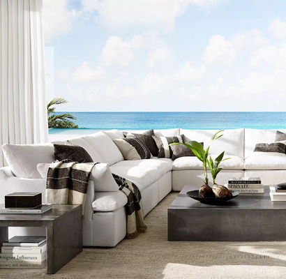 Goede prijs Moderne mode Outdoor Leisure Home Meubels Rechte L-sofa set online