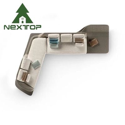 Goede prijs Hotelgasten Hoeksofa Verkoopkantoor Receptie L-vormige onderhandelingsofa online