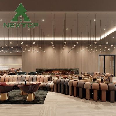 kopen Aanpasbare gebogen kaart zitbank stoelbank voor hotel lobby en Grand Villa in maat online manufacture