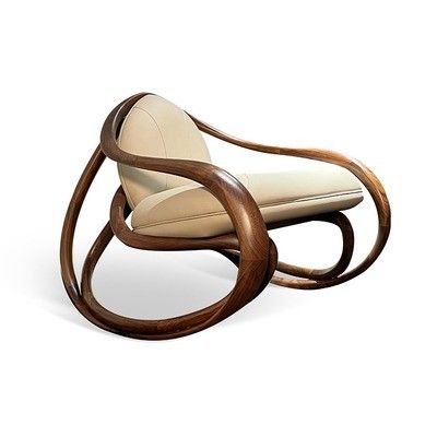 kopen Zwarte Walnoot Leunstoel Balkon Lazy Chair Leisure Solid Wood Chair online manufacture