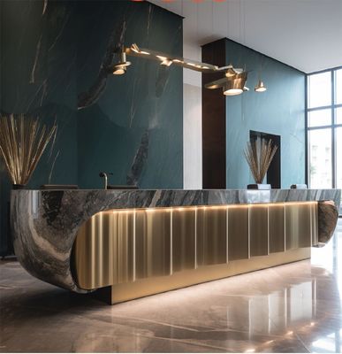 kopen Commercieel hotel Lobby Meubelen Luxe Hotel Receptie 5 Modellen Open Receptie online manufacture