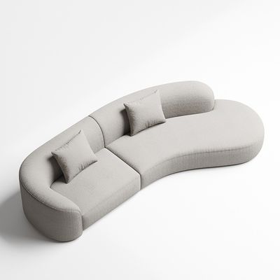 kopen Rice White Hotel Lobby Gekrompen bank Moderne interieur Teddy Stoffenbank online manufacture