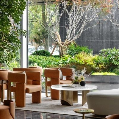 kopen Moderne luxe hotel lobby meubels kantoor receptie 1 2 3 banken koffie tafel set online manufacture