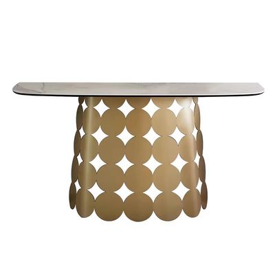 kopen Luxe hotel High-end roestvrij staal Marmer goud entreetafel online manufacture