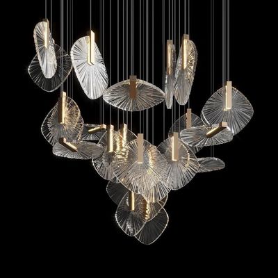 kopen Niet-standaard Custom Whole House kandelaar Glas schijf Metal Art Piece lichten online manufacture