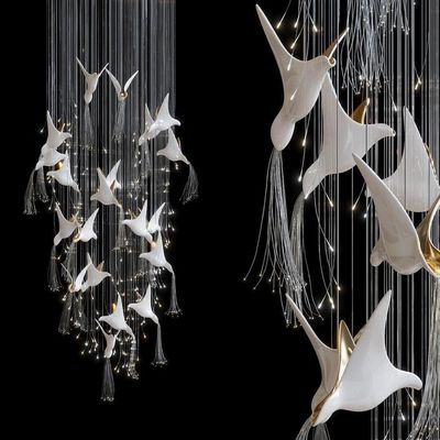 kopen Glasvogels en bloemen kandelaar Modern esthetisch hotelontwerp Lichte meubels online manufacture
