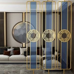 kopen Hotel Decoratie Moderne minimalistische interieur decoratie Roestvrij staal scherm online manufacture
