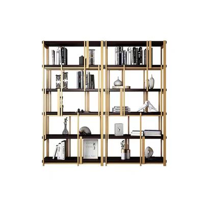 Van het het Hotelmeubilair van het douane Modern Roestvrije staal van de het Boekenrekvertoning het Kabinetsgoud