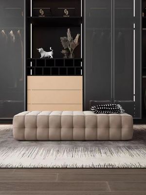 Technologie-de Kruk van de de Garderobeschoen van Sofa Bench Bed End Stool van het Vachtfluweel