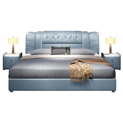 Het zachte van het het Leerbed van de Hotelluxe Bed van het de Opslagleer Moderne