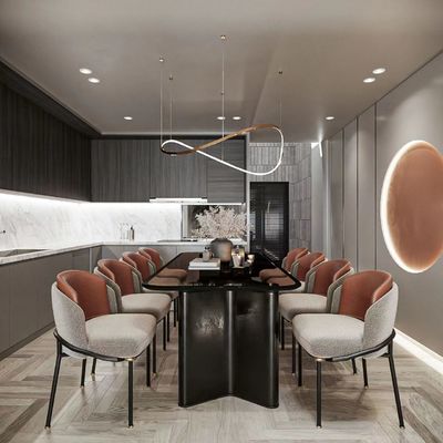 Goede prijs Van het het Restaurantmeubilair van het glashotel de Eigentijdse Cabine die Zwarte Eettafel zetten online