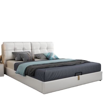 Het Witte Bed Modern Zacht Art Hotel Room Bed van het luxeleer