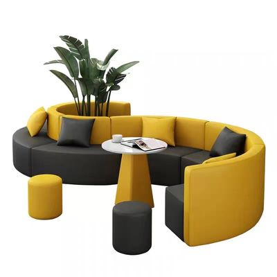 Stevige Houten de Zaal S van Luxe Moderne Sofa Hotel Lobby Public Reception de Zitkamerbank van het Boogbureau