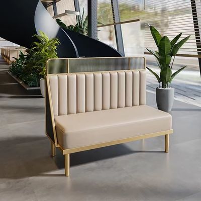 Van de de Cabineplaatsing van het luxerestaurant van het de Combinatieleer het Metaal Marmeren Lijst