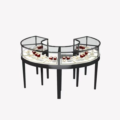 Rond Gebogen van het Kabinets Ovale juwelen van de Juwelenvertoning het glas tegendouane
