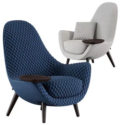 De Theedienblad van Bourgondië Diamond Grid Living Room Fabric Sofa Chair With Stainless Steel
