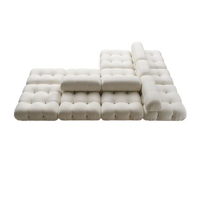Witte het Lamswol Sofa Modular Combination van Teddy Hotel Lobby Furniture Fabric