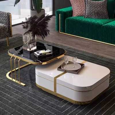 Moderne Marmeren de Luxekoffietafel van de hoteldouane met Verborgen Opslag