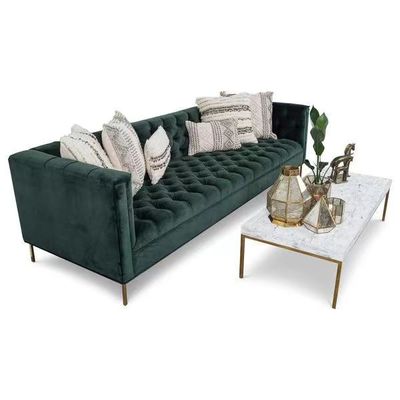 Van de het Hotelhal van Hunter Marble Green Velvet Sofa Vastgestelde de Bankodm