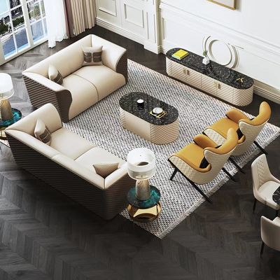 Luxe Modern Leer Sofa Set Couch Living Room Sofa Hotel Villa