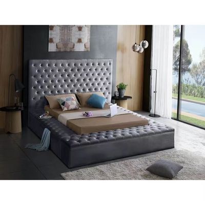 Modern van het het Bed Hoofdhotel van de Leerluxe de Slaapkamer Tweepersoonsbed 1,8 Slaapkamerkoning Bed