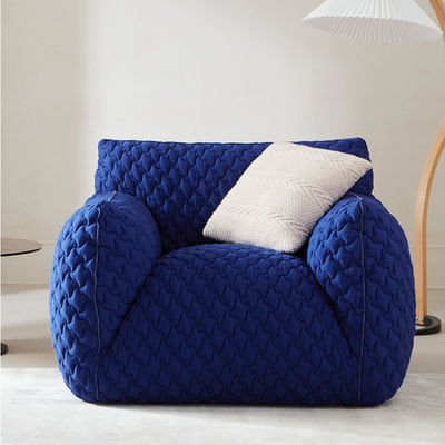 Van de Wachtkamersofa modern single blue linen van het vakantiehotel de Stoffenbank
