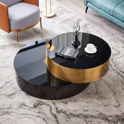 Van de het Hotelkoffietafel van de gehard glaswoonkamer het Moderne Roestvrije staal