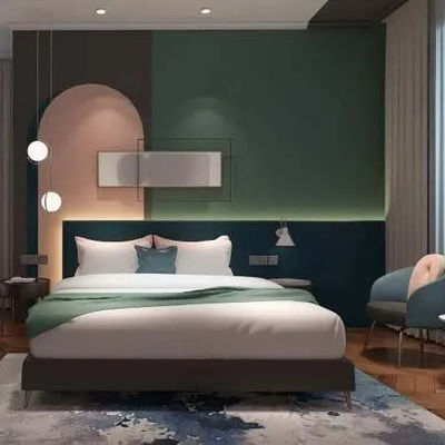 High-End Binnenlands van de het Meubilairdouane van het Concepten Tweepersoonsbed Houten het Hotelmeubilair