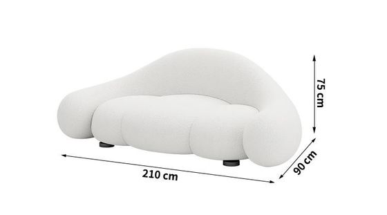 De creatieve Gebogen Bank van Woonkamersofa luxury modern reception guest