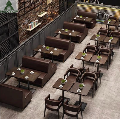 Het uitstekende van de Cabinesofa chair table set for van het Restaurantleer van de de Koffiewinkel Hotel van de de Koffiebar