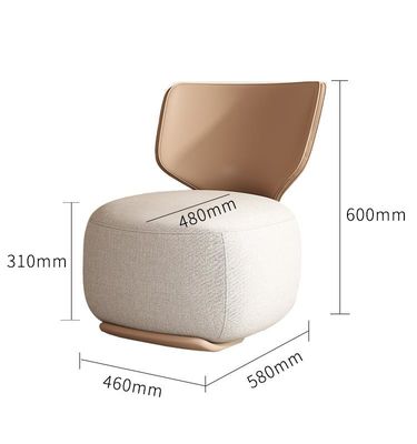 Het noordse Moderne Hotel Enig Sofa Chair Fabric Leisure Chair van de Manierluxe