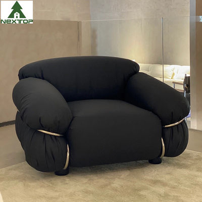 OEM van de het Meubilairstof van de Hotelslaapkamer Woonkamer van Sofa Chair Puffy Exterior Villa de Enige Zwarte