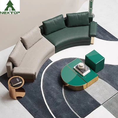 Hoge van het de Halmeubilair van het Beëindigenhotel de Ontvangstcombinatie Sofa Set Leather Curved
