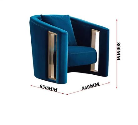 Het creatieve Metaal Enig Sofa Chair Italian Style Customized van het Armsteun Holle Fluweel
