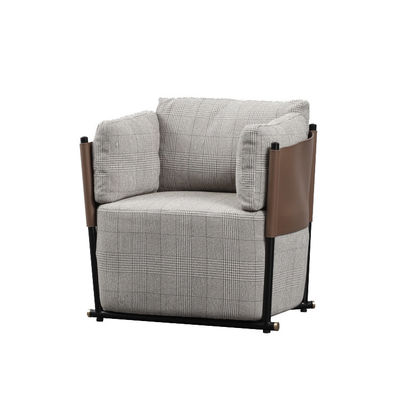 Noords Enig Sofa Chair Modern Leisure Fabric-Roestvrij staal