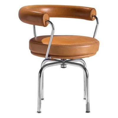 Goede prijs Noordse van het het Meubilairmetaal van het Hotelrestaurant het Leer Comfortabele Rugleuning Draaibare het Dineren Stoel online