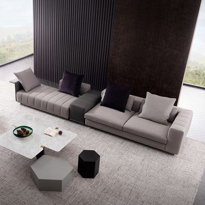 OEM het Meubilair Modulair Sofa Set Leather Fabric Straight Sofa Living Room van de Hotelhal