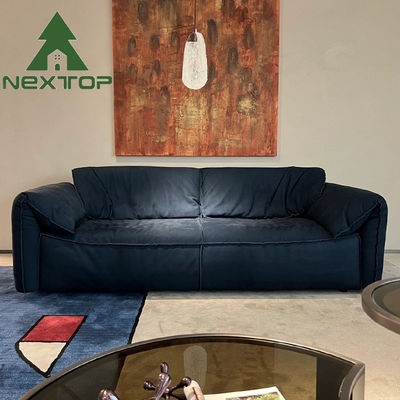 Custom Modern Deep Blue Stof Interieur Sofa 2 3 4 Zitplaatsen Voor Huis Villa Hotel