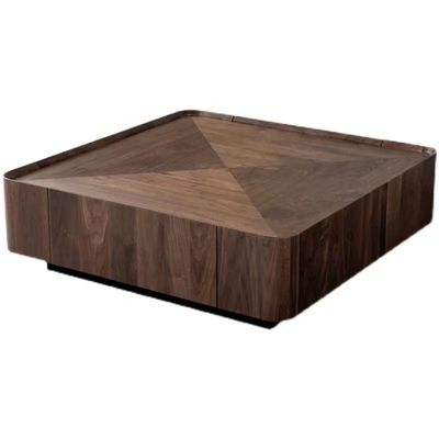 Black Walnut Coffee Table Nordic Light Luxury Square Theetafel Voor Lobby Office