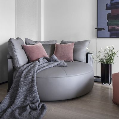 Afneembare Custom Sofa Bed Italië Ronde Grote Grijze Zwarte Koeier Sofa Bedmeubelen