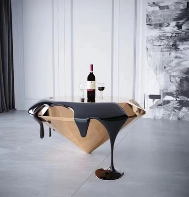 Meerdere kleuren glasvezel koffietafel Uniek Italiaans ontwerp Diamant Lava vorm