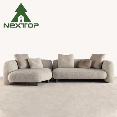 Modern Sofa Cream Style Casual Lobby Reception Sofa Set Cotton Stof