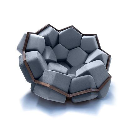 Nieuwe ontwerper creatieve moleculaire balbank stoel met fluweelstof