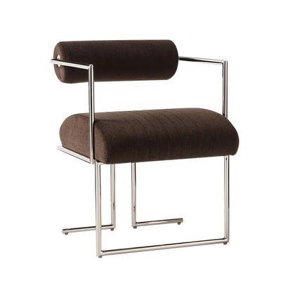 Elegante Eetstoel van roestvrij staal Boekstoel Creatieve rugleuning Ontspannen fauteuil