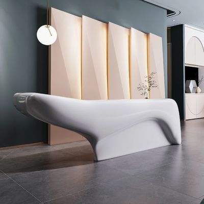 Witte gelakte glasvezel receptie voor hotel lobby schoonheidssalon